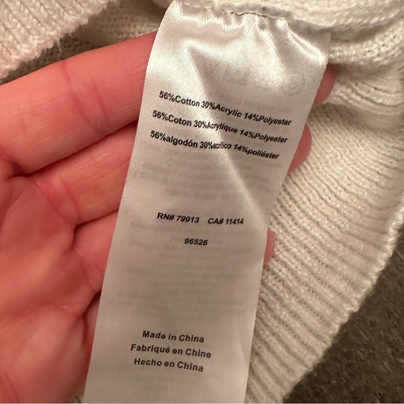 MOTHERHOOD MATERNITY WHITE WITH BLACK BOW SWEATER - Size Medium SKU:399 - Picture 6 of 7